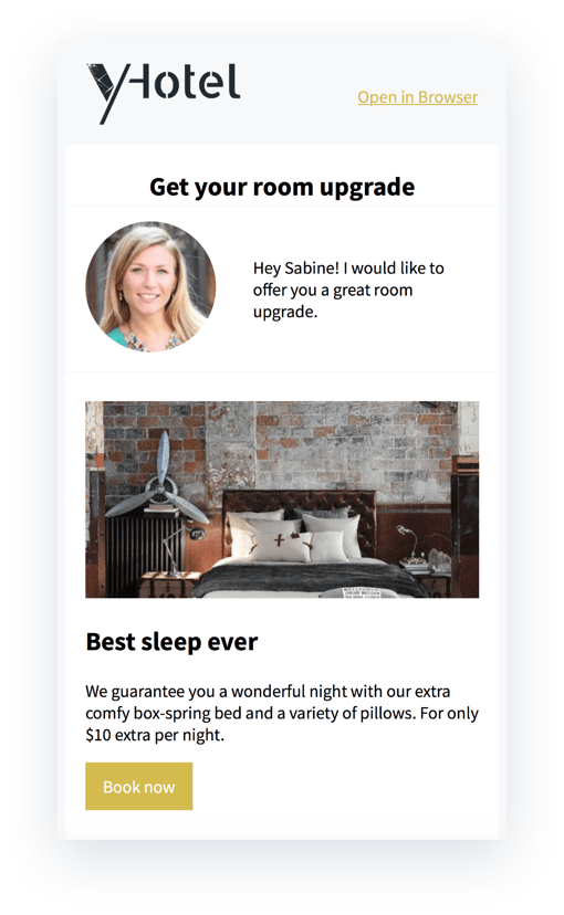 room upgrade template