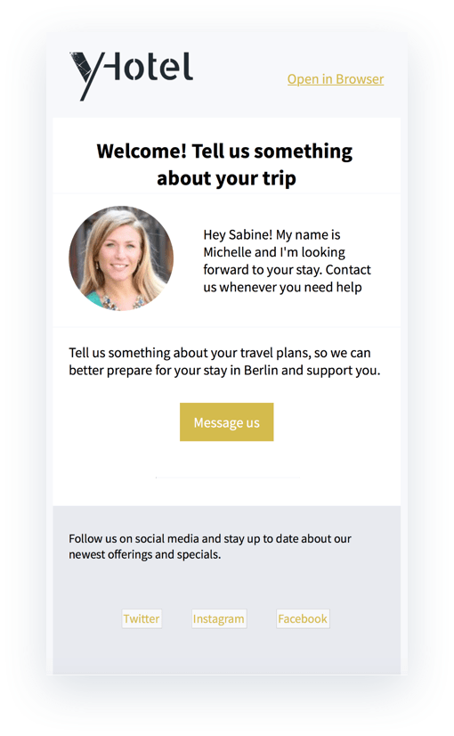 welcome mail template